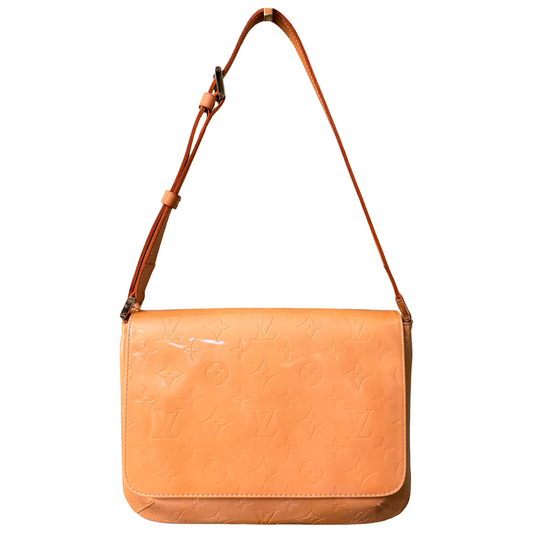 LOUIS VUITTON YELLOW VERNIS THOMPSON STREET SHOULDER BAG