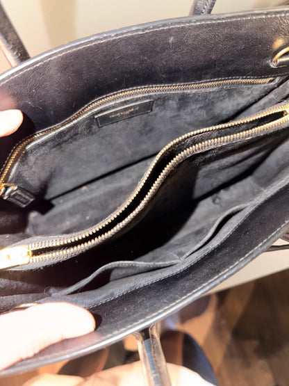 SAINT LAURENT BLACK LARGE SAC DE JOUR HANDBAG