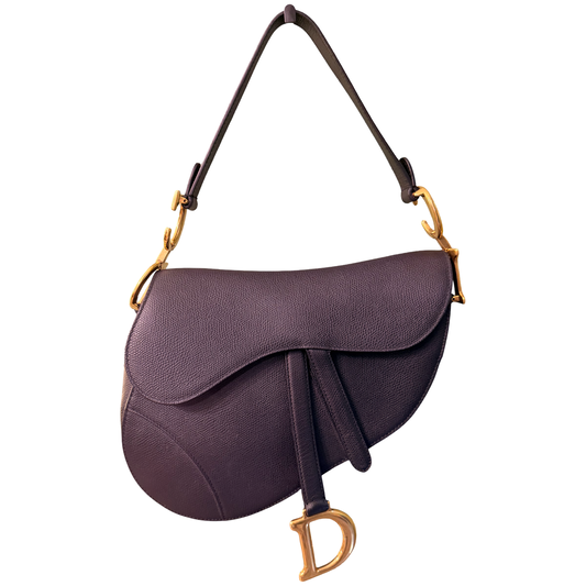 DIOR BLACK MEDIUM SADDLE SHOULDER BAG