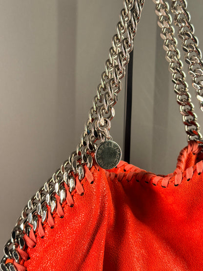 STELLA MCCARTNEY RED SMALL FALABELLA CROSSBODY BAG