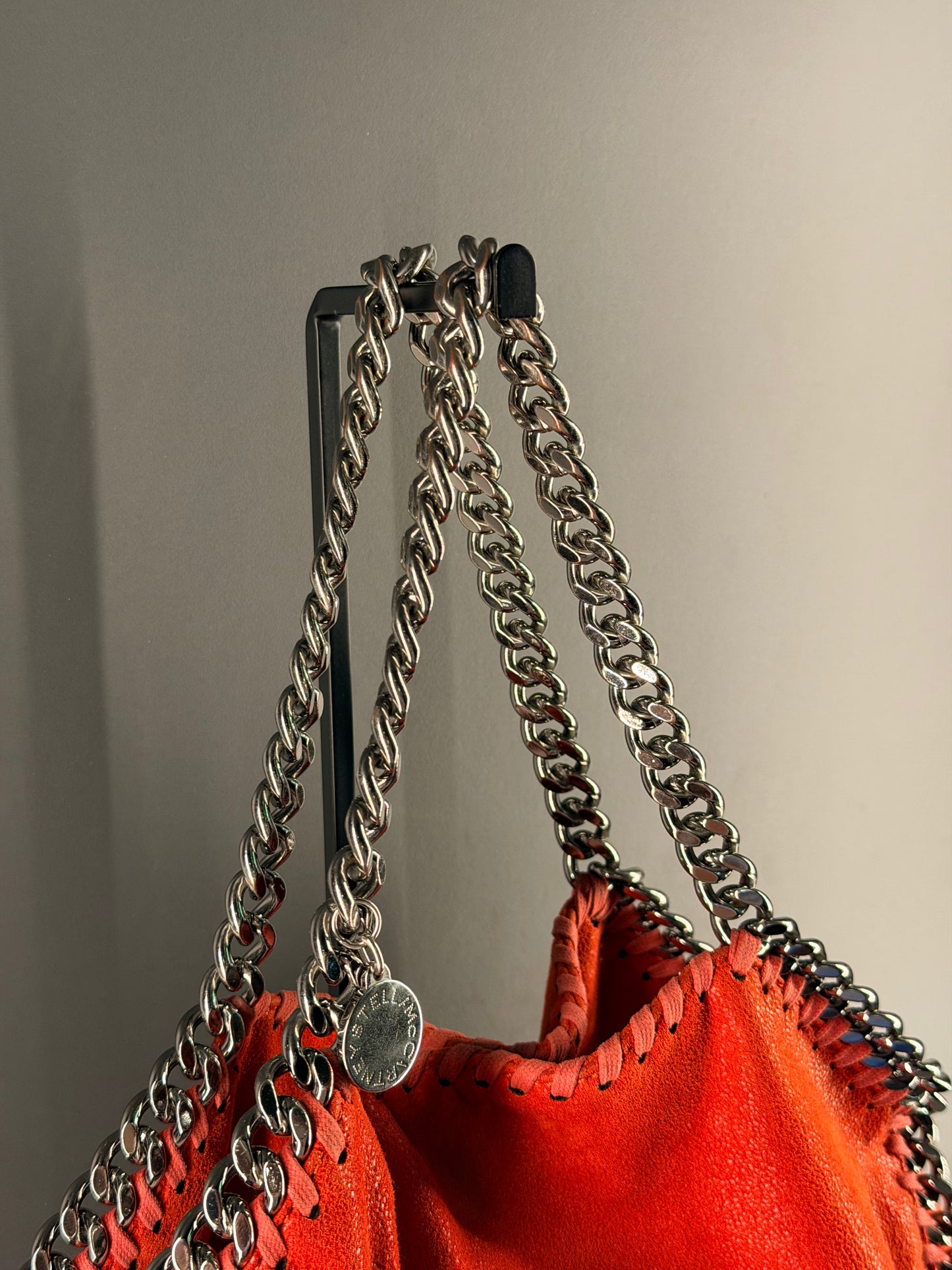STELLA MCCARTNEY RED SMALL FALABELLA CROSSBODY BAG