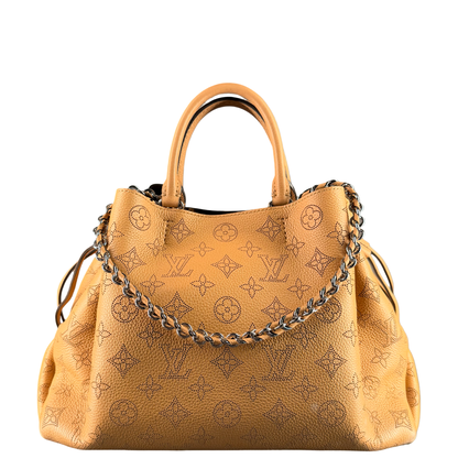 LOUIS VUITTON BEIGE MAHINA BELLA CHAIN SHOULDER BAG