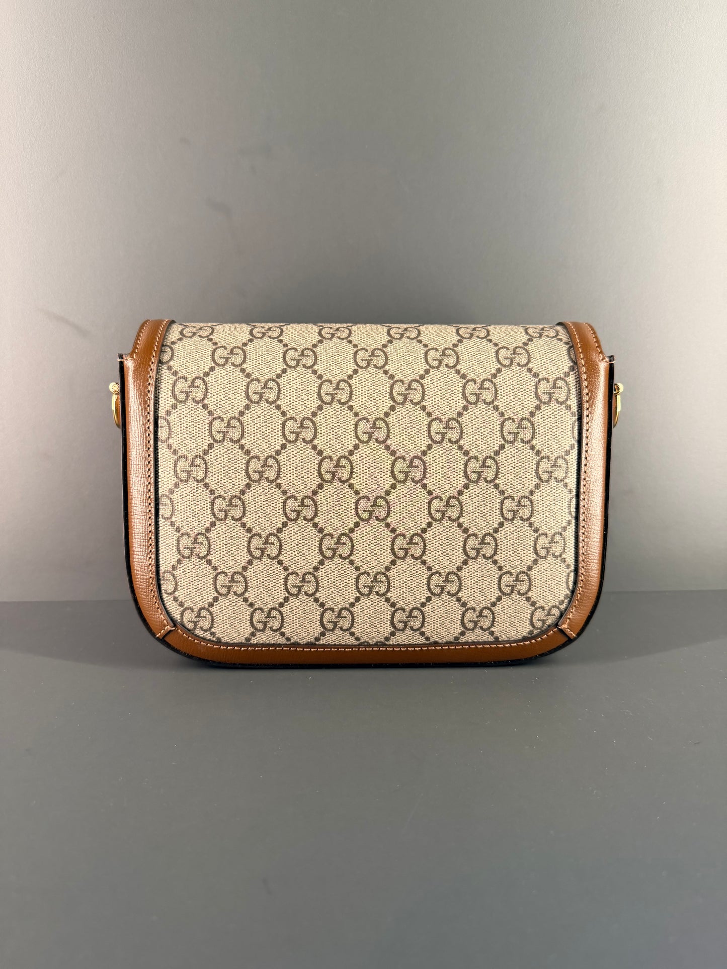 GUCCI GG SUPREME MINI HORSEBIT 1947 CROSSBODY BAG