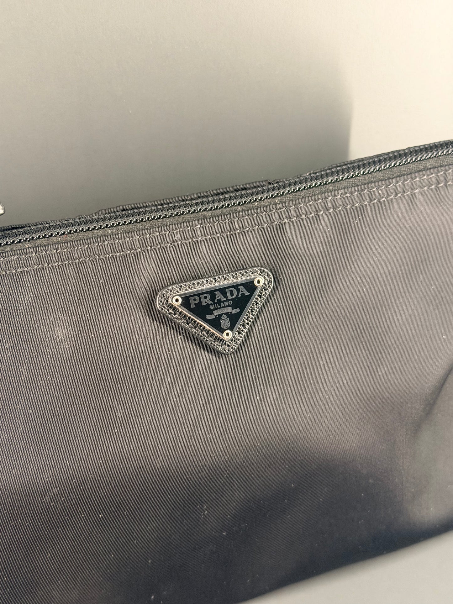 PRADA BLACK NYLON LARGE TROUSSE TOILETTE