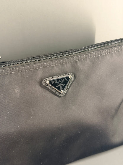 PRADA BLACK NYLON LARGE TROUSSE TOILETTE