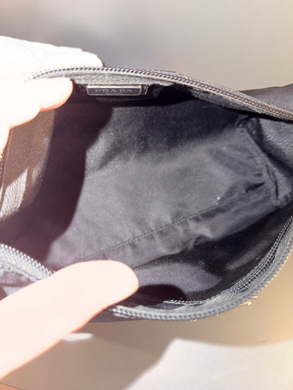 PRADA BLACK NYLON LARGE TROUSSE TOILETTE