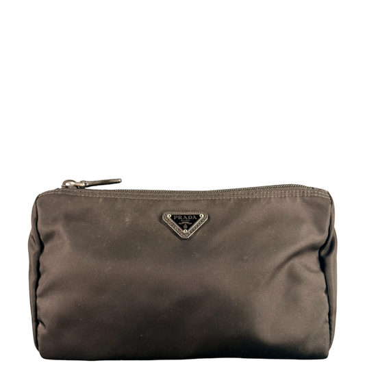 PRADA BLACK NYLON LARGE TROUSSE TOILETTE
