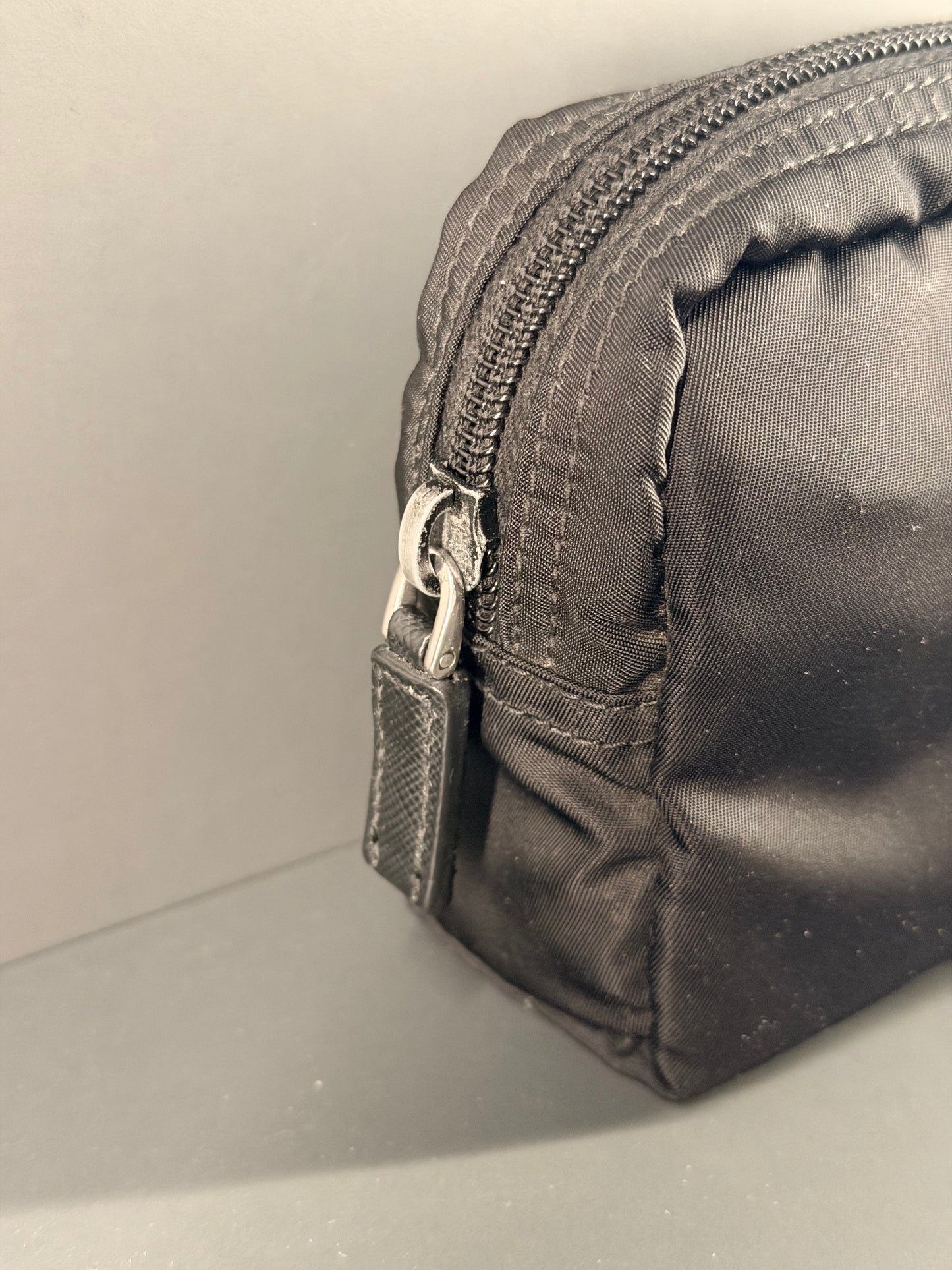 PRADA BLACK NYLON SMALL TROUSSE TOILETTE