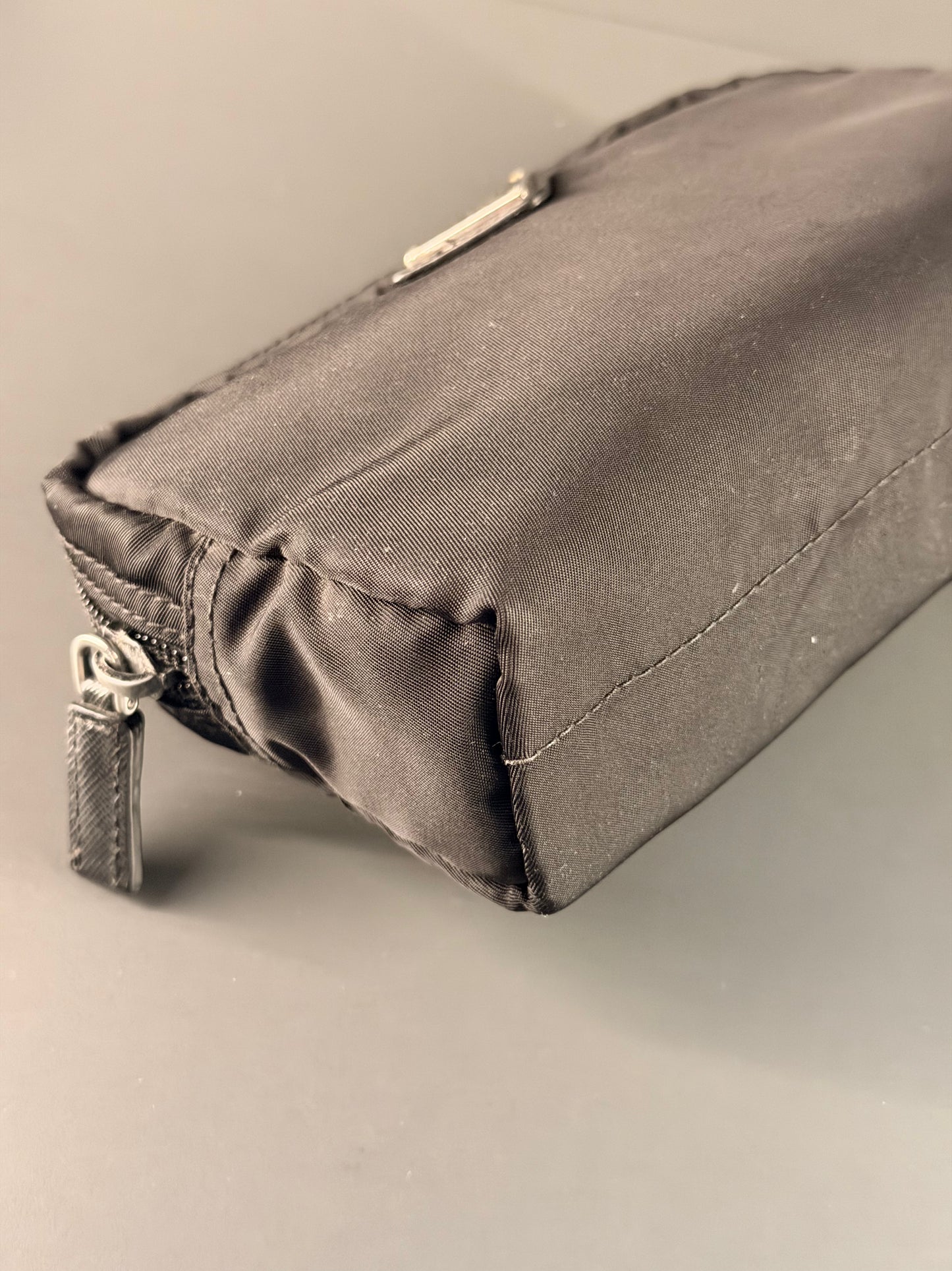 PRADA BLACK NYLON SMALL TROUSSE TOILETTE