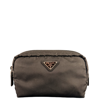 PRADA BLACK NYLON SMALL TROUSSE TOILETTE