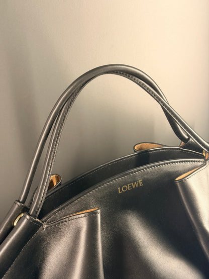 LOEWE BLACK LARGE PASEO HANDBAG