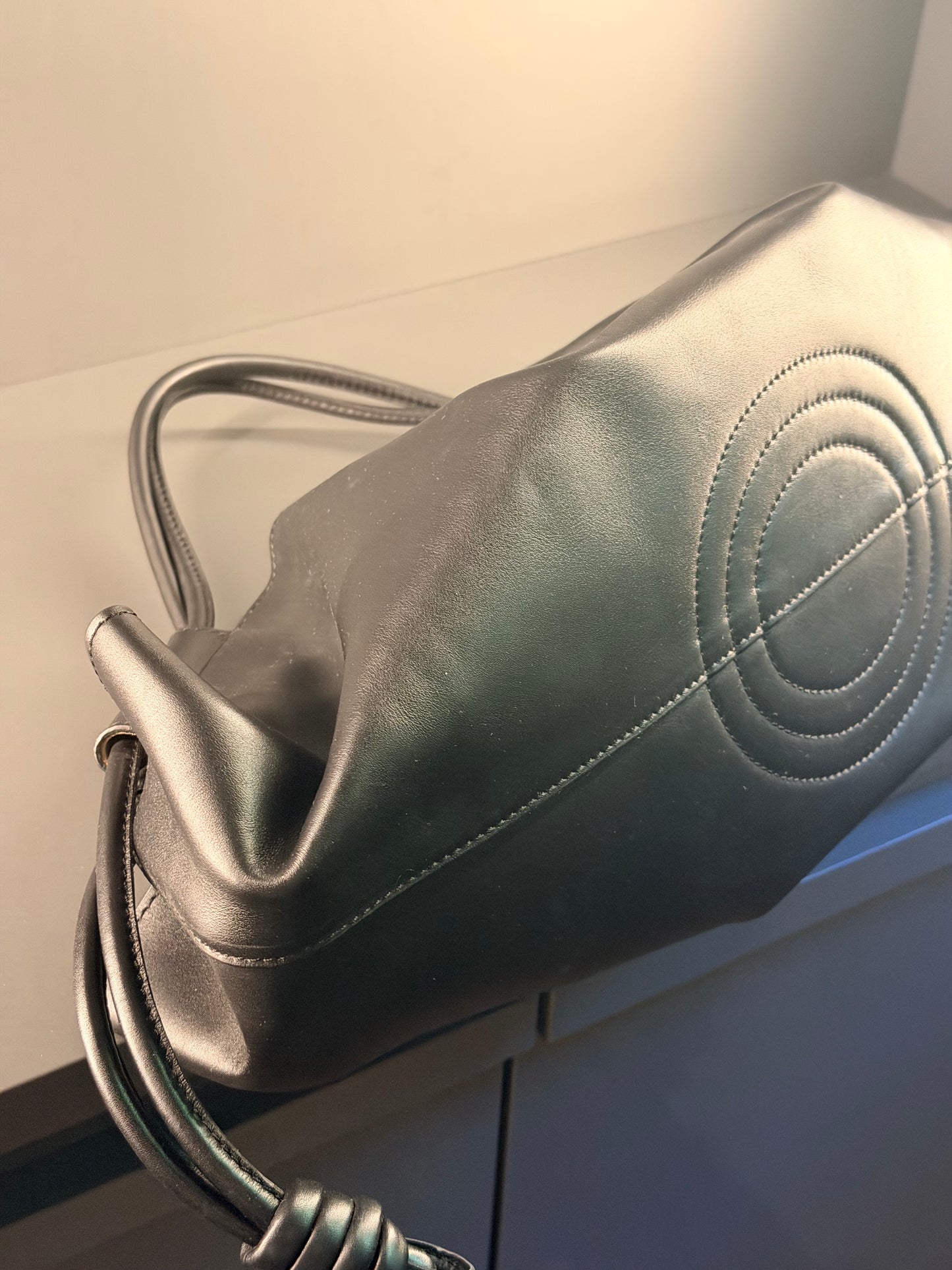 LOEWE BLACK LARGE PASEO HANDBAG