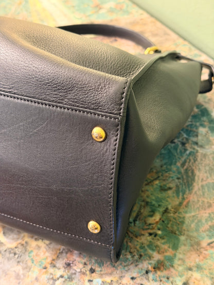 FENDI BLACK LARGE PEEKABOO HANDBAG