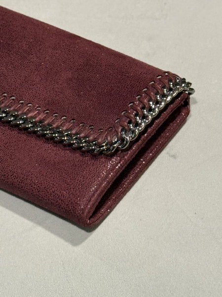 STELLA MCCARTNEY BURGUNDY FALABELLA WALLET