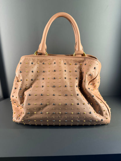 MIU MIU POWDER STUDDED TWO WAY HANDBAG