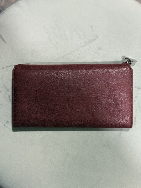 STELLA MCCARTNEY BURGUNDY FALABELLA WALLET