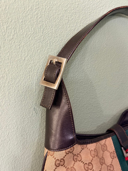 GUCCI BY TOM FORD BROWN MONOGRAM JACKIE SHOULDER BAG