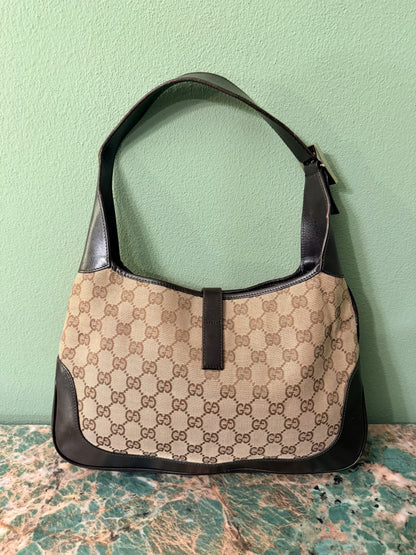GUCCI BY TOM FORD BROWN MONOGRAM JACKIE SHOULDER BAG