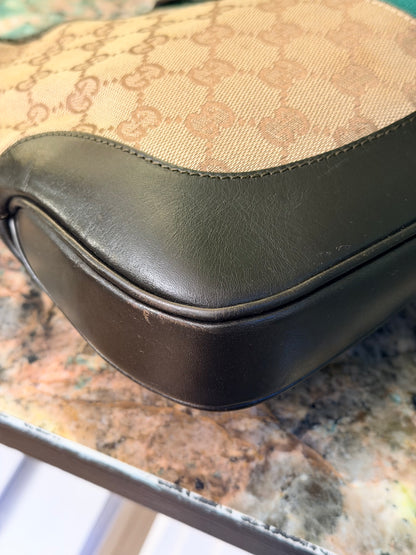 GUCCI BY TOM FORD BROWN MONOGRAM JACKIE SHOULDER BAG