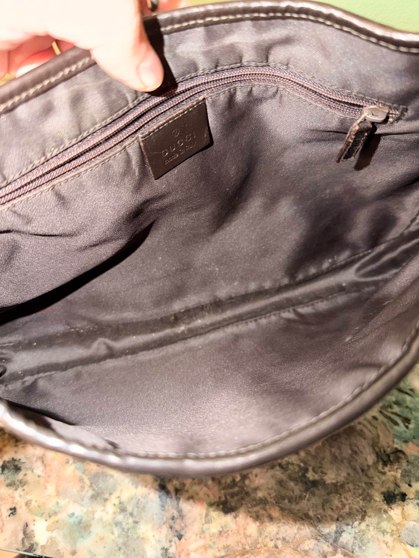 GUCCI BY TOM FORD BROWN MONOGRAM JACKIE SHOULDER BAG