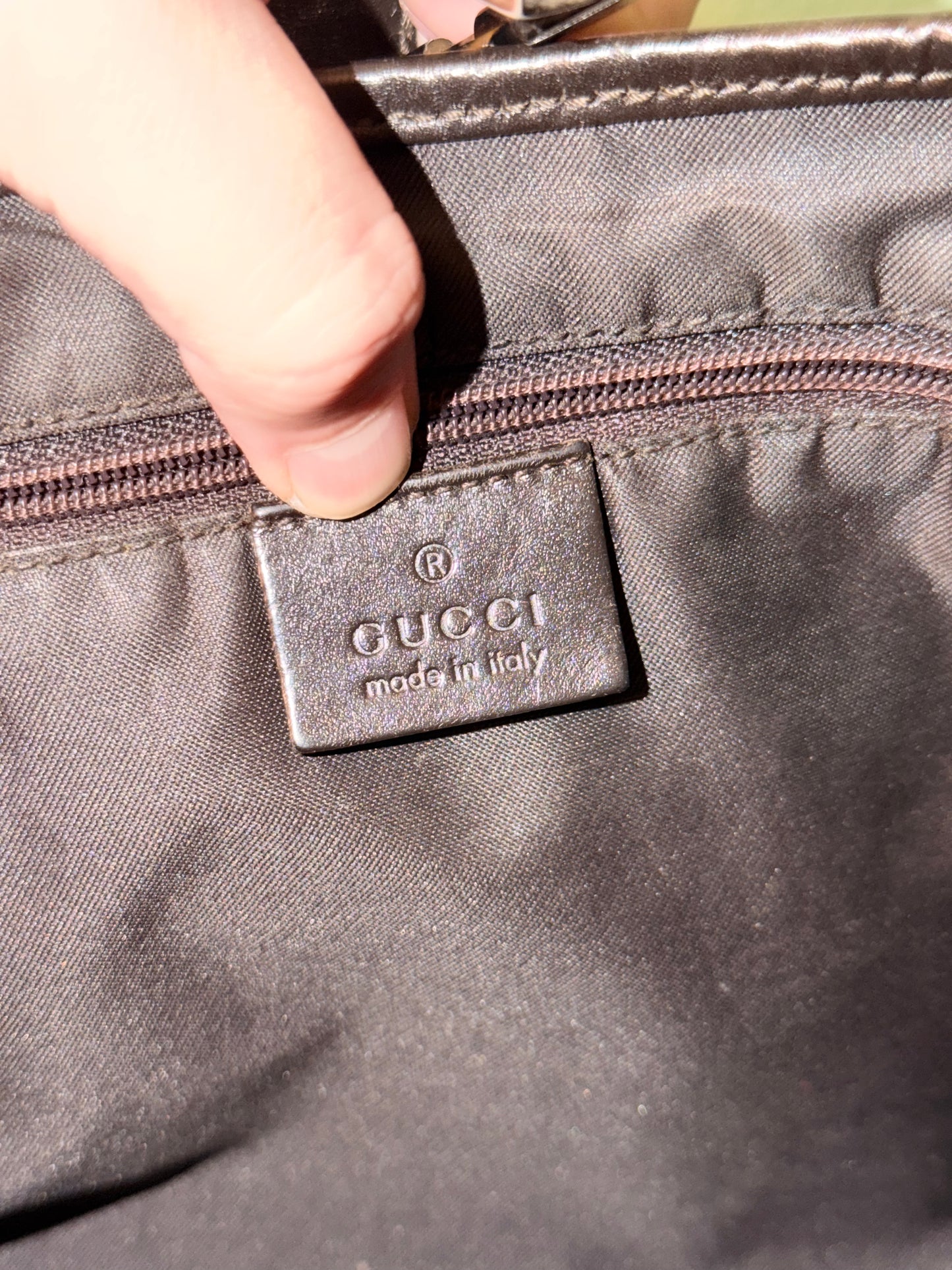 GUCCI BY TOM FORD BROWN MONOGRAM JACKIE SHOULDER BAG