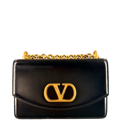 VALENTINO BLACK VAIN SMALL CROSSBODY BAG
