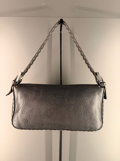 FENDI BLACK SELLERIA BAGUETTE SHOULDER BAG