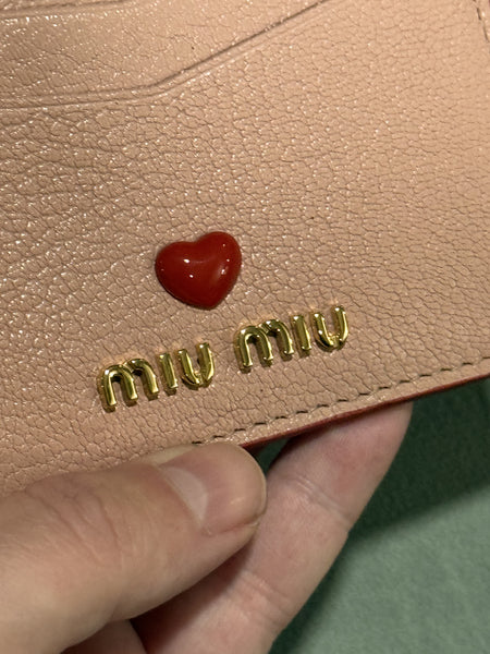 MIU MIU NUDE CARD HOLDER