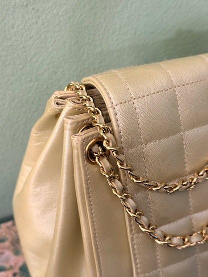 CHANEL 2.55 CHAMPAGNE CHOCOLATE BAR SHOULDER BAG