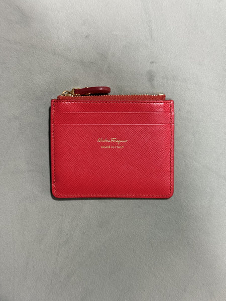 SALVATORE FERRAGAMO RED CARD HOLDER