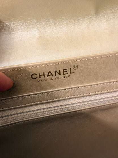 CHANEL 2.55 CHAMPAGNE CHOCOLATE BAR SHOULDER BAG