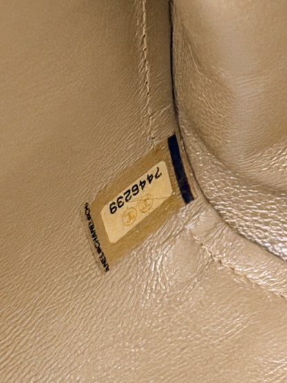 CHANEL 2.55 CHAMPAGNE CHOCOLATE BAR SHOULDER BAG