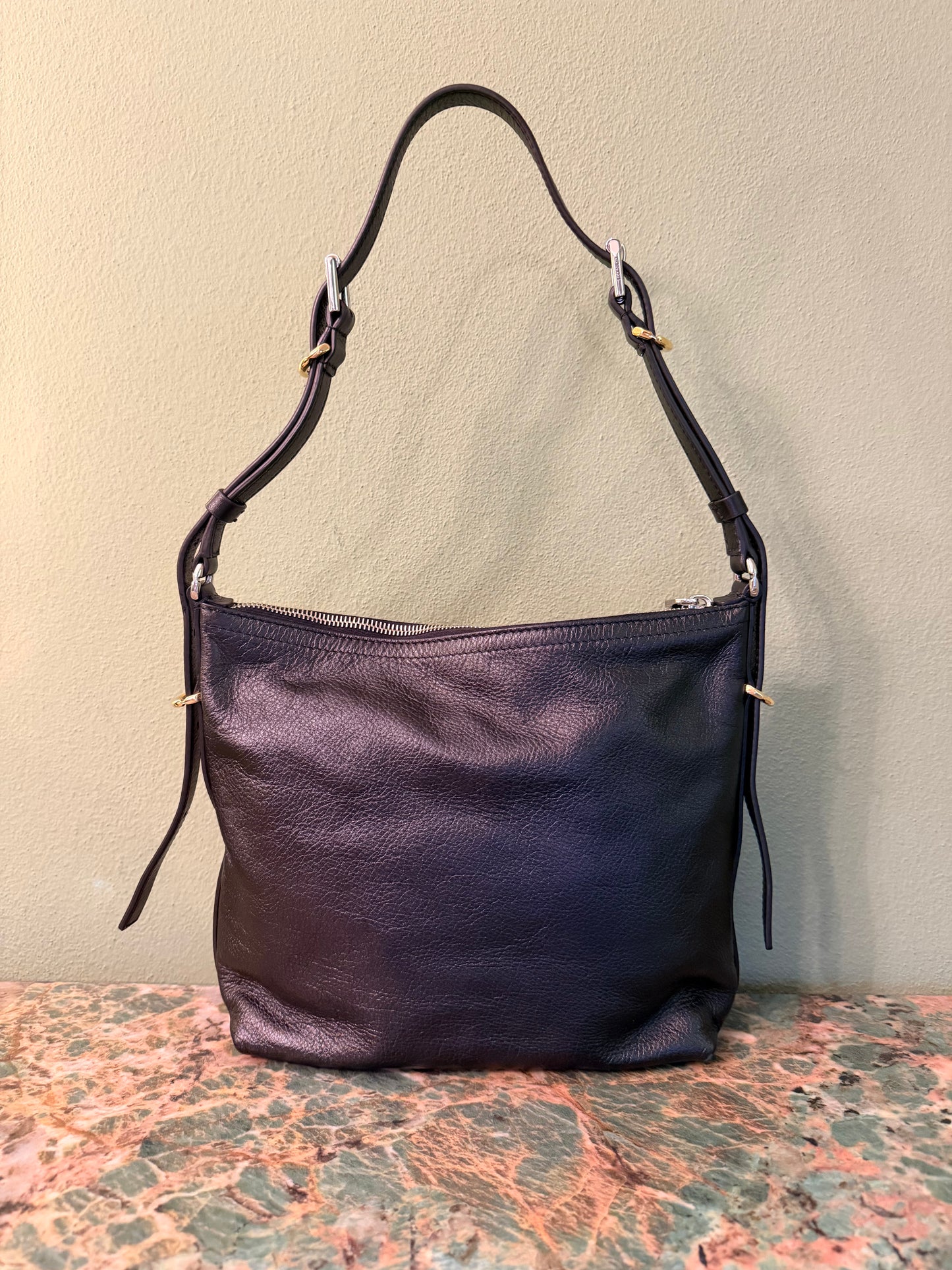 GIVENCHY BLACK SMALL VOYOU SHOULDER BAG