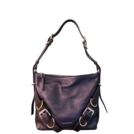 GIVENCHY BLACK SMALL VOYOU SHOULDER BAG