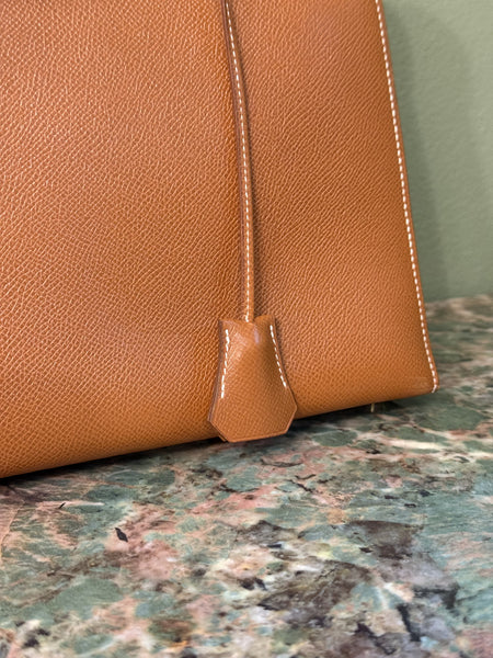 HERMÈS GOLD COURCHEVEL KELLY SELLIER 32 HANDBAG