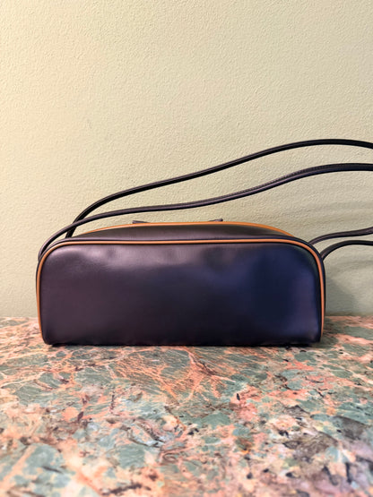 PRADA BLACK SWING EAST WEST SHOULDER BAG