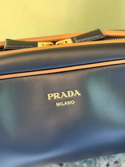 PRADA BLACK SWING EAST WEST SHOULDER BAG