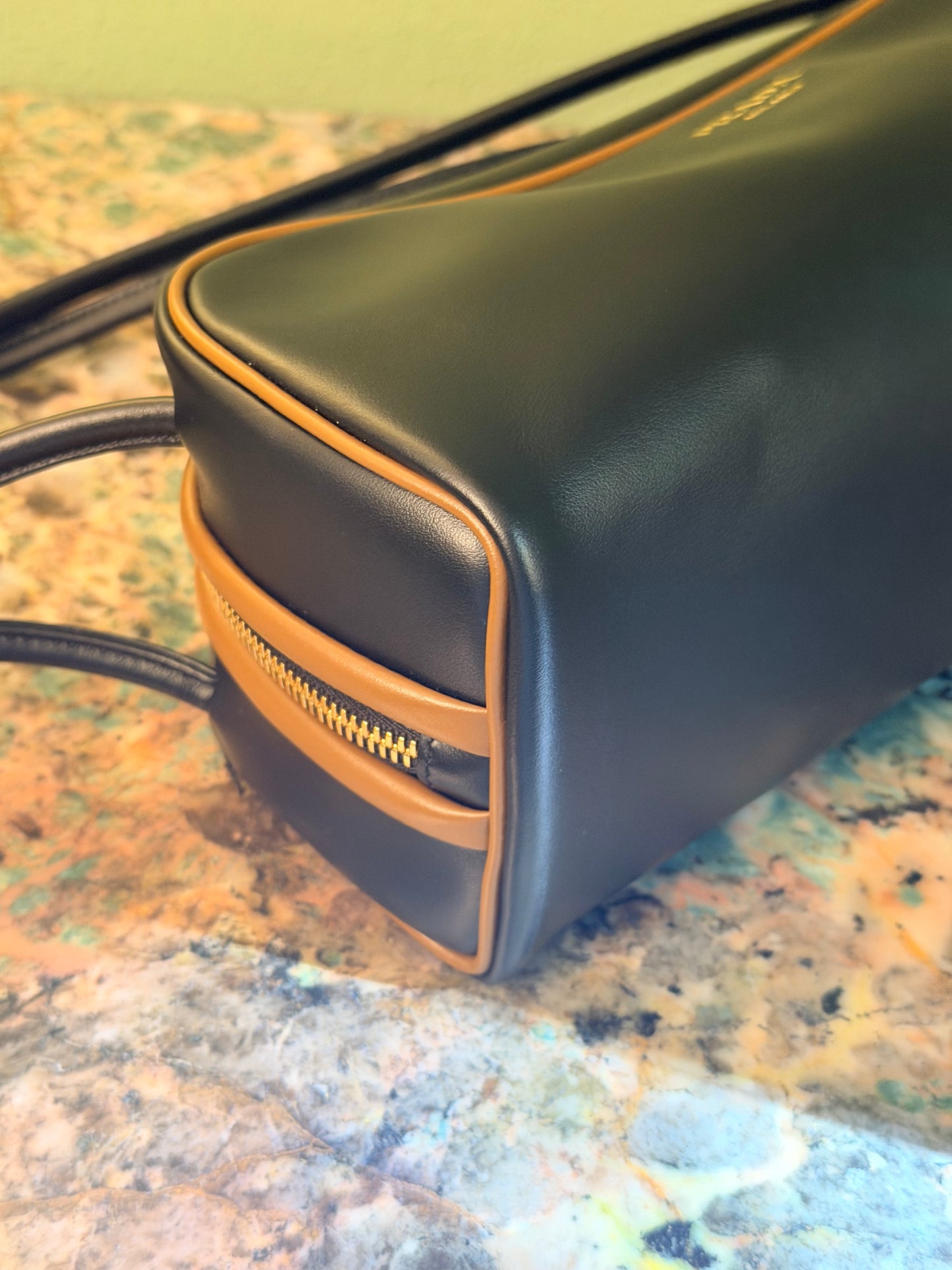 PRADA BLACK SWING EAST WEST SHOULDER BAG