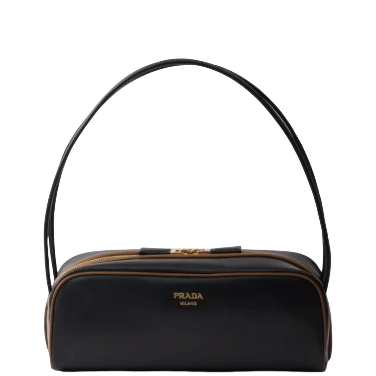 PRADA BLACK SWING EAST WEST SHOULDER BAG