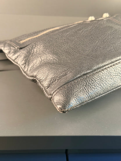 BALENCIAGA GRAY MEDIUM CLIP POCHETTE