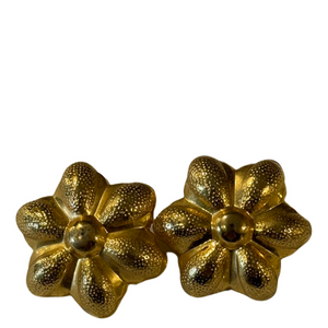 VINTAGE 60’S GOLD FLOWER EARRINGS