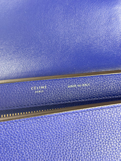 CÈLINE ELECTRIC BLUE SMALL TRAPEZE HANDBAG