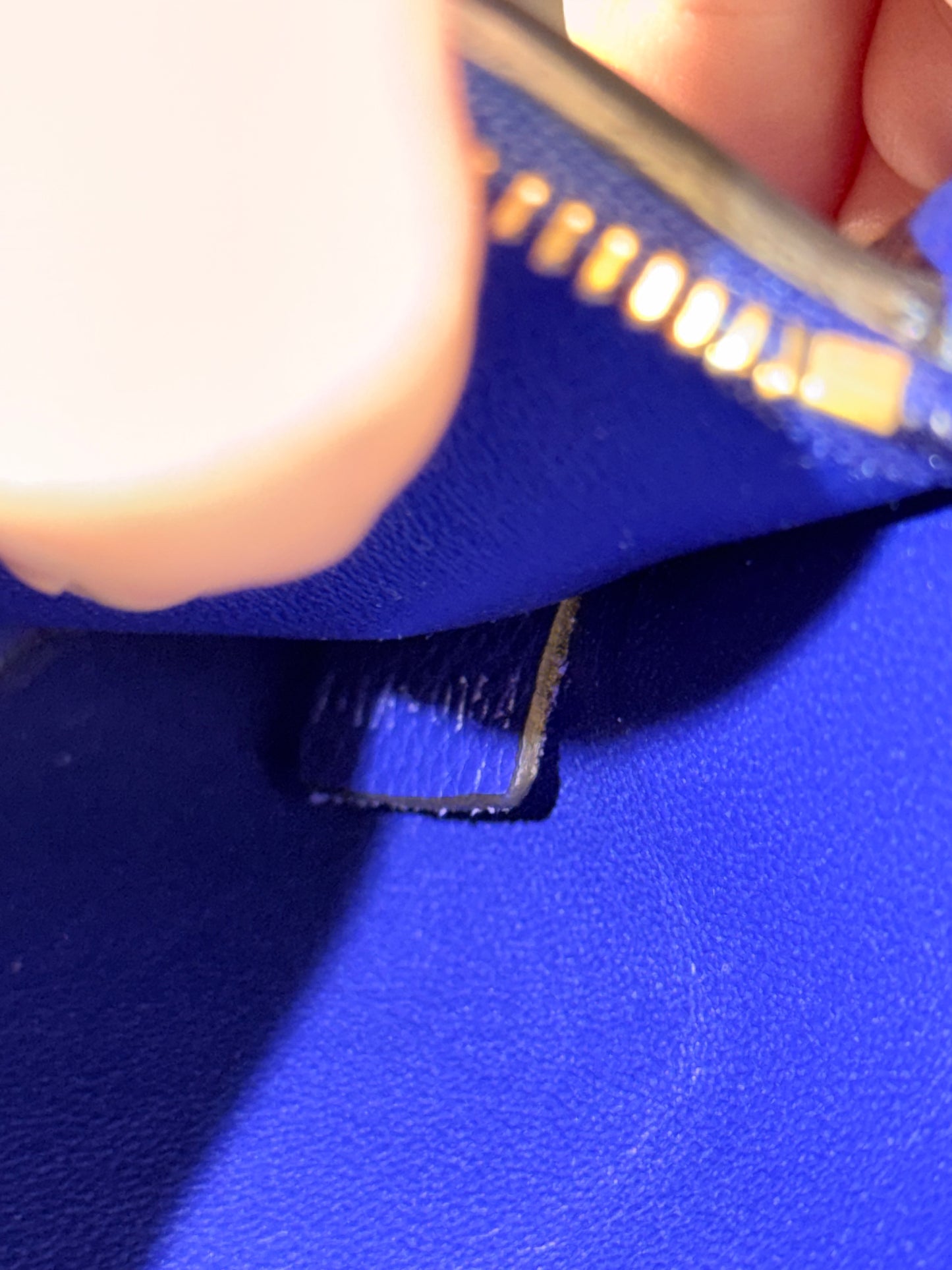 CÈLINE ELECTRIC BLUE SMALL TRAPEZE HANDBAG