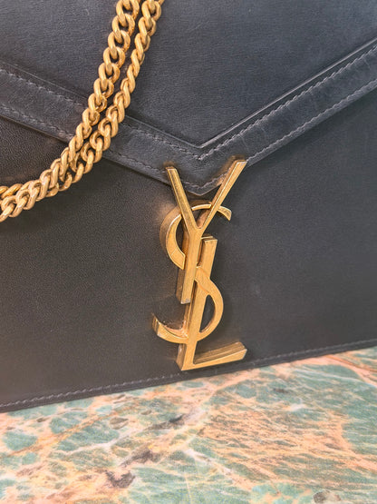 SAINT LAURENT BLACK CASSANDRA SHOULDER BAG