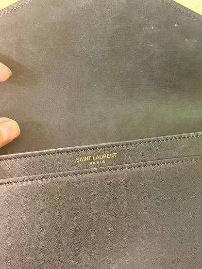 SAINT LAURENT BLACK CASSANDRA SHOULDER BAG