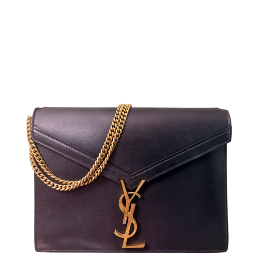 SAINT LAURENT BLACK CASSANDRA SHOULDER BAG