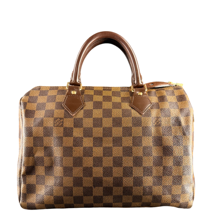 LOUIS VUITTON DAMIER EBENE SPEEDY 30 BOSTON BAG