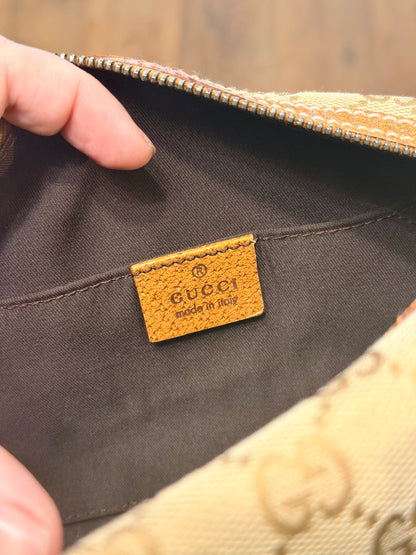 GUCCI BROWN MONOGRAM MINI BOSTON BAG