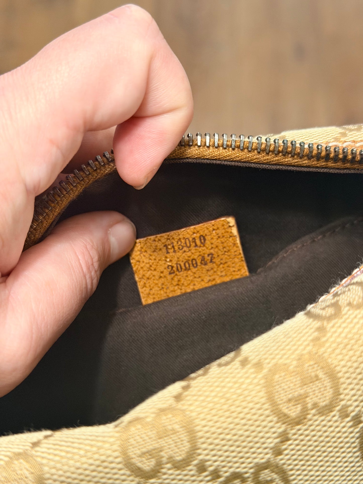 GUCCI BROWN MONOGRAM MINI BOSTON BAG