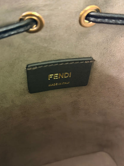 FENDI LEATHER MONOGRAM MON TRESOR BUCKET BAG